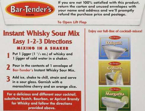 Bar-Tender's Instant Cocktail Drink Mix, Whiskey Sour, 8 Count (Pack of 2)...