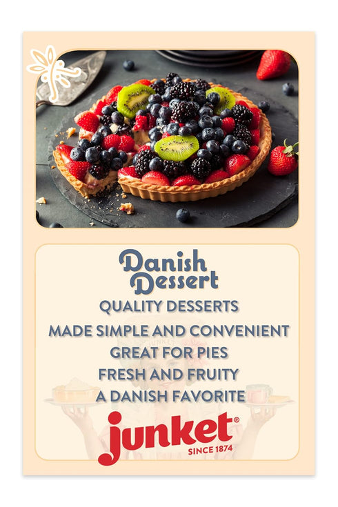 Junket Danish Dessert Raspberry Mix - for Raspberry Pie Filling, Cheesecake Topping, Sauces, Puddings, and Glazes. Easy! Add Water, Heat 60 Second...