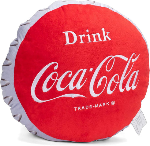Mark Feldstein & Associates Drink Coca-Cola Bottle Cap 16 Inch Plush Polyester Embroidered Pillow...