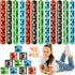 48 Pieces Pixel Slap Bracelet Pixelated Miner Party Pixelating Snap Bracelets Multi Colorful Party Supplies for Pixel Craft Themed Video Game Birt...
