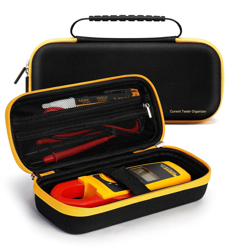 OLAIKE KingSung Hard Carrying Case For Fluke 323/324/325/302/303/305 Digital Clamp Multimeters, Wide Rubber Handle Strap With EVA Strong Drop-Resi...