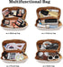 Travel Makeup Bag Large Capacity Cosmetic Bags for Women Organizer Checkered Bag (Square White)...