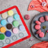 HOTPOP Piping Bags and Tips Set for Macarons - 17-Piece Baking Supplies Kit - Reusable Silicone Pastry Bags - 2 Half-Size Baker Mats - Ideal for H...