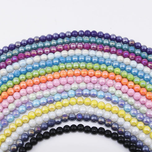 Bracelet Making Kit,Beads for Bracelets Adult 14 Colors 420pcs 8mm Glass Beads Bulk for Earring Necklace Jewelry Making Bead Supllies DIY...