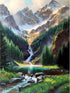 LELEMON Diamond Painting Kits,Waterfall Diamond Art for Adults,Mountain 5d Diamond Painting Kits for Adults,Scenery Diamond Art Kits with Diamond ...