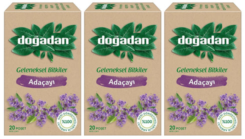 Adacayi (Sage Herbal Tea) 20 Tea Bags, Pack of 3...