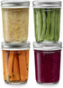 Paksh Novelty Glass Regular Mouth Mason Jars, 8-Ounce with Silver Metal Airtight Lids for Meal Prep, Food Storage, Canning, Drinking, Overnight Oa...