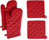 Native Fab Pot Holders and Oven Mitts Sets for Kitchen Heat Resistant - Hanging Non-Slip - 100% Cotton Kitchen Oven Mitts and Pot Holders 4-Piece ...