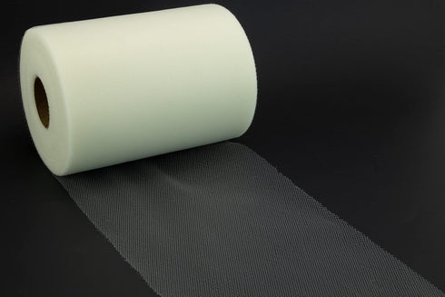 Tulle Fabric Roll | 6” by 100 Yards | Polyester Spool for Crafts Decorations Tutu Weddings Costumes Skirts Parties and More – by Craft Forge (Ivor...
