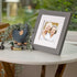 Gallery Solutions - 8"x8" Flat Grey Wall Frame - Double White Mat - Wall/Wall Mount Display - Perfect Fit for 5"x5" Photos - Versatile Mounting Op...