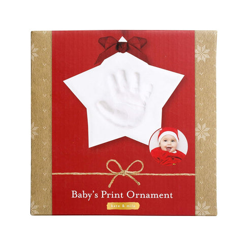 Star Baby's Print Christmas Ornament, White...