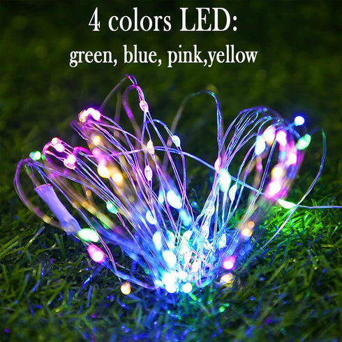 Fairy Lights Battery Operated Starry Firefly Silvery Wire String Lights 15 Pack 7.2ft 20 LED Jar Table Centerpiece for Wedding Christmas Halloween...