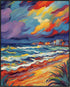 Posterizer 1 pcs- sea and beach themed oil painting style print 9-Landscape & Nature Art-Floral Botanical Art- Decor for Home & Office- unframed w...