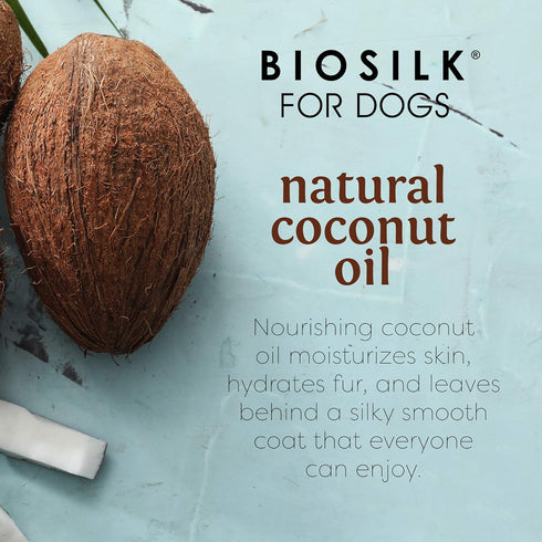 BioSilk for Dogs Silk Therapy Shampoo with Natural Coconut Oil | Coconut Dog Shampoo, Sulfate and Paraben Free Natural Shampoo for Dogs, 12 Fl Oz ...