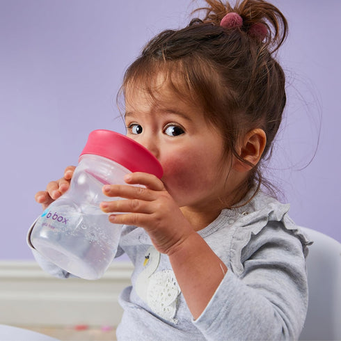 b.box Toddler Training Cup: Free Flow Opening, Great Transition from Sippy to Big Kid Cup. BPA Free, Dishwasher safe. Ages 12+ months (Grape, 8oz)...