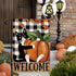 Welcome Fall Cat Garden Flag Tuxedo Cat Pumpkins Maple Leaves Flag 12×18 Inch Double Sided Buffalo Plaid Farmhouse Yard Flag Thanksgiving Holiday ...