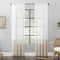 Clean Window Color Block Accent Anti-Dust Allergy/Pet Friendly Anti-Dust Sheer Curtain Panel, 50" x 84", Linen...