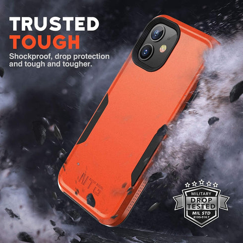 NTG[2023 New Designed for iPhone 11 Case, Heavy-Duty Tough Rugged Lightweight Slim Shockproof Protective Case for iPhone 11 6.1 Inch, Orange...