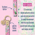 Lilly Pulitzer Durable Leatherette Strap Key Chain, Cute Wristlet Keychain Accessory with Metal Ring, Via Amore Spritzer...