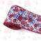 2.5Inch 6 Yard Red White Blue Patriotic Ribbon Floral ribbon Floral Wired Ribbon for 4th of July, Independence Day, Memorial Day, Wreath Making DI...