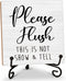 Bathroom Decor Wood Sign, Please Flush Funny Toilet Wood Block, 5x5 Inch Wood Sign Comes With Iron Stand, Perfect For Home Bathroom Toilet Restroo...