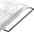 SIMPLE HOUSEWARE Large Over Sink Counter Top Stainless Steel Dish Drainer Drying Rack with Utensil Holder, Chrome...