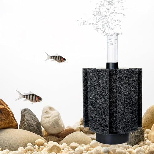 Aquarium Large Sponge Filter 80-90 Gal with Air Stone and Bio Ceramic Media, Quiet Sponge Filter for Fry, Betta, Shrimp Aquarium Fish Tank...