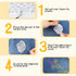 74 Pcs Water Soluble Stabilizer Water Soluble Embroidery Patterns Hand Sewing Stabilizers Adhesive Embroidery Transfer Paper Stick and Stitch Embr...