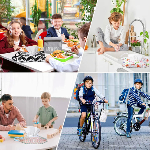 FEBSNOW 4 Pack Baby Refillable Baby Wet Wipe Dispenser, Reusable Wipes Pouch Container, Lightweight Portable Travel Wipes Holders...