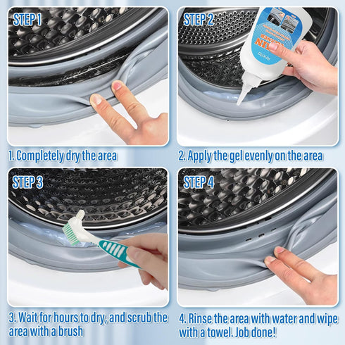 Home Remover Gel for Washing Machine, 8 Fl Oz Household Front Load Washing Machine Cleaner, Easily Removes Stains for Showers, Washing Machine, Re...