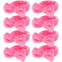Ondder Spa Headband for Washing Face 8 Pack Rose Red Skincare Headbands for Women Girls Terry Cloth Cute Bow Head Bands...