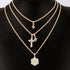 Cross Necklace for Women,18K Gold Plated CZ Cross Pendant Necklace,Double Cross Necklace with Gold Chain Cross Necklace Trendy Jewelry Gifts for W...