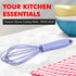 Chef Craft Premium Silicone Wire Cooking Whisk, 10.5 inch, Pastel Blue...