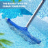 Pool Brush - 17" Pool Brush Head for Cleaning Pool Walls, Curved Ends High-Efficiency Pool Scrub Brush, Premium Nylon Bristles Pool Brush Head...