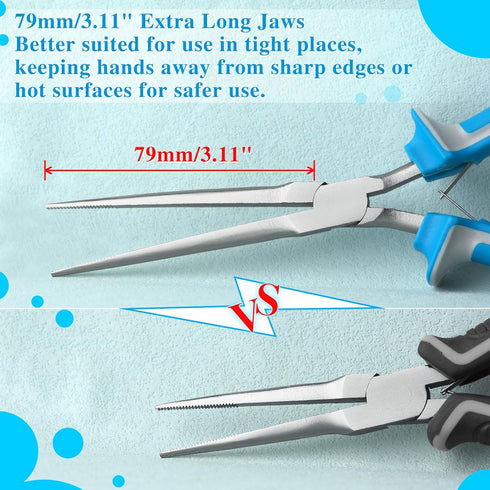 SPEEDWOX Micro Extra Long Needle Nose Pliers Mini Needle Nose Pliers fishing small needle nose pliers for jewelry making mini pliers jewelry makin...