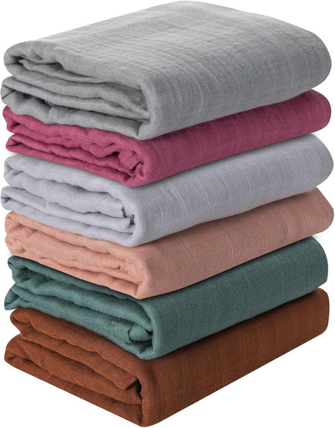 muslin swaddle blankets, Swaddle Blanket for Baby Boys and Girls, 2-Pack Breathable and Skin-Friendly Baby Receiving Blankets Swaddle Wrap,newborn...