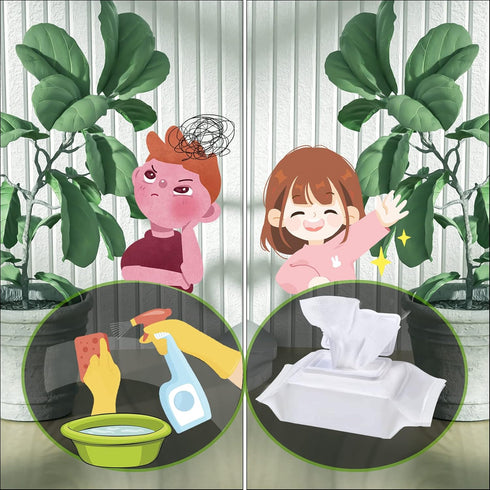 Plants Cleaning Wipes for Leaf Shine, Clean and Photosynthesis, Leaf Cleaner for House Plants Outdoor Plants (80 Wipes)...