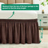 Biscaynebay Wrap Around Bed Skirts for Queen Beds 15" Drop, Brown Adjustable Elastic Dust Ruffles Easy Fit Wrinkle & Fade Resistant Silky Luxuriou...
