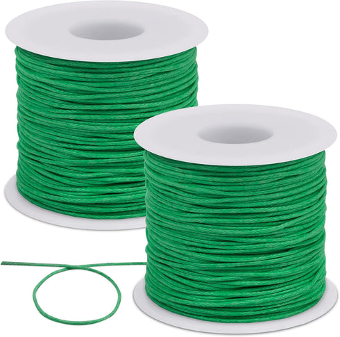 2pcs Waxed Cotton Cord 1mm x 76 Yards, Wax String for Bracelet Making, Waxed Thread Beading Thread for Jewelry Making, Necklace, Beads, DIY Crafts...