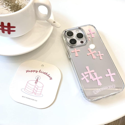 Fits iPhone 15 Pro Max Case Bless Cross Phone Case for iPhone 14 Shockproof Protective Cases Mirror Phone Case (Pink, 13ProMax)...