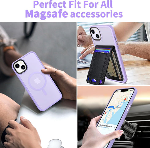 CACOE Magnetic Case for iPhone 13 & iPhone 14 6.1 inch-Compatible with MagSafe & Magnetic Car Phone Mount,Anti-Fingerprint TPU Thin Phone Cases Co...