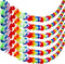 Aneco 6 Pack Colorful Hawaiian Luau Tropical Flower Lei Garland Party Decorations Hawaiian Tropical Party Supplies,10 Feet Each...