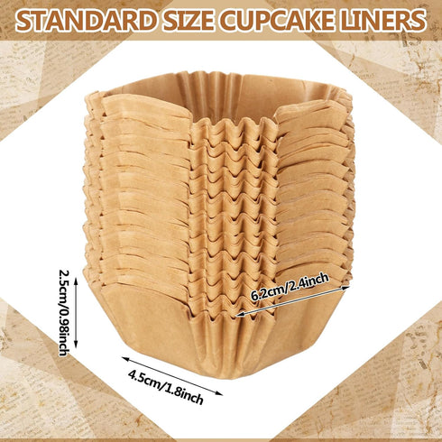350 Pcs Square Mini Cupcake Liners Disposable Brownie Baking Cups Pan Liners Paper Baking Cup for Cupcakes and Cup Liners Party Supplies for Weddi...