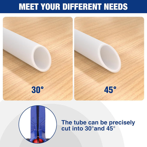 WORKPRO PEX Cutter with Sharp Blades, Hose Cutter with 1/8"-1-5/8" Cutting Capacity, Can be cut at 45° or 30°, Tubing Cutter for PPR, PE, PP, and ...