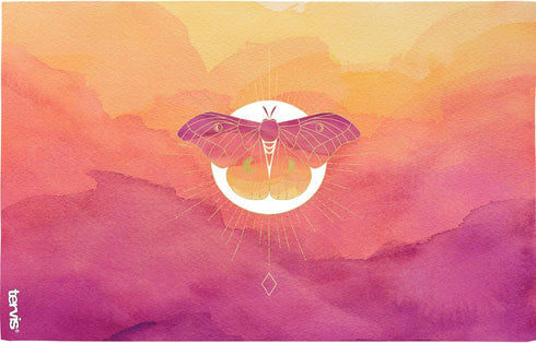 Tervis Moth Made in USA Double Walled Insulated Tumbler Travel Cup Keeps Drinks Cold & Hot, 16oz - Maroon Lid, Clear...