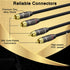 RCA Cable 30 FT, 2RCA to 2RCA Stereo Audio Cable, ?Zinc Alloy Shells, Oxygen-Free Copper, Gold-Plated Plugs?2 RCA Audio Adapter Cord, for Home The...