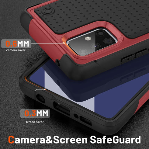 Designed for Samsung Galaxy A71 5G Case 2 in 1 Gift Militay Grade Drop Protective Rugged Heavy Duty Cover Shockproof Case for Galaxy A71 5G Phone ...