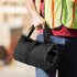 Roll Up Tool Bag, 16OZ Canvas Wrench Roll Up Pouch Multi-Purpose Tool Roll Organize, 5 Zippered Tool Pockets (Black)...