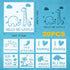 25 Pack Stencils for Baby Shower?Mixed Animals Pattern Painting Stencils Baby Shower Onesie Decorating Reusable Templates for Painting on Fabric B...