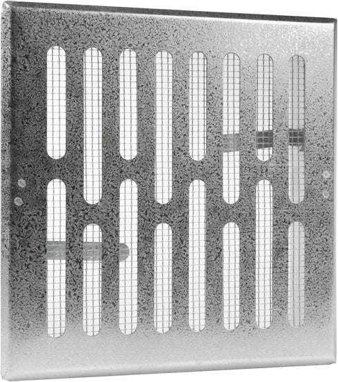 Vent Systems 5.5'' x 5.5" Inch Galvanized Steel Vent Cover - Square Air Vent Louver - Removable Ventilation Grille - Integrated Insect Screen - HV...